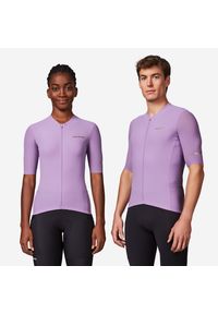VAN RYSEL - Koszulka rowerowa szosowa Van Rysel EDR Ultra unisex krótki rękaw. Kolor: fioletowy. Materiał: mesh. Długość rękawa: krótki rękaw. Długość: krótkie. Sport: kolarstwo #1