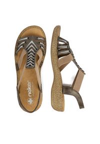 Rieker Sandały CEO-65861-45 Szary. Kolor: szary. Materiał: skóra #5