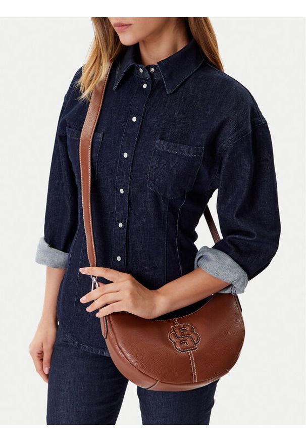 BOSS Torebka 50547930 Brązowy. Kolor: brązowy. Materiał: skórzane