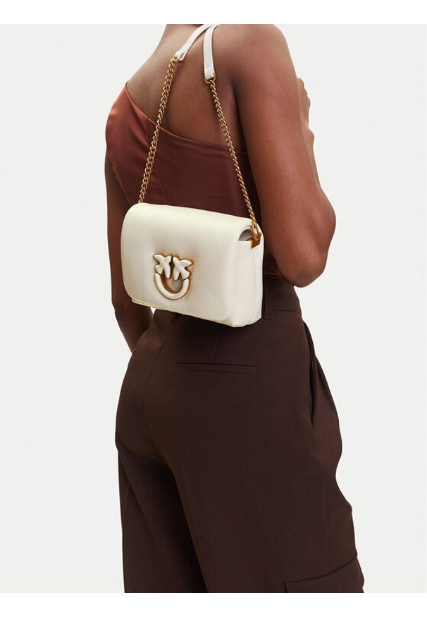 Pinko - PINKO Torebka Love Click Puff Baby 101584 A10F Écru. Materiał: skórzane
