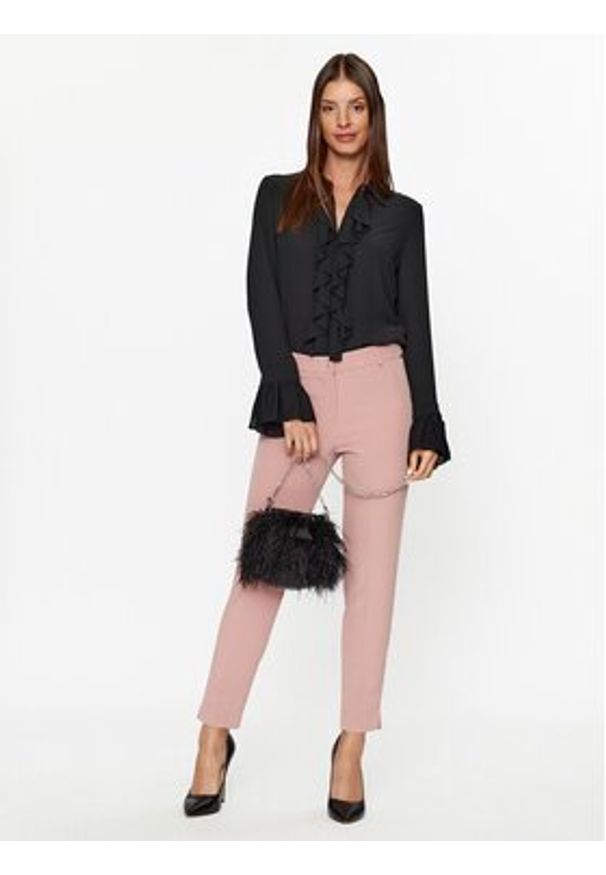 Maryley Spodnie materiałowe 23IB52Z/41CA Różowy Regular Fit. Kolor: różowy. Materiał: materiał, syntetyk