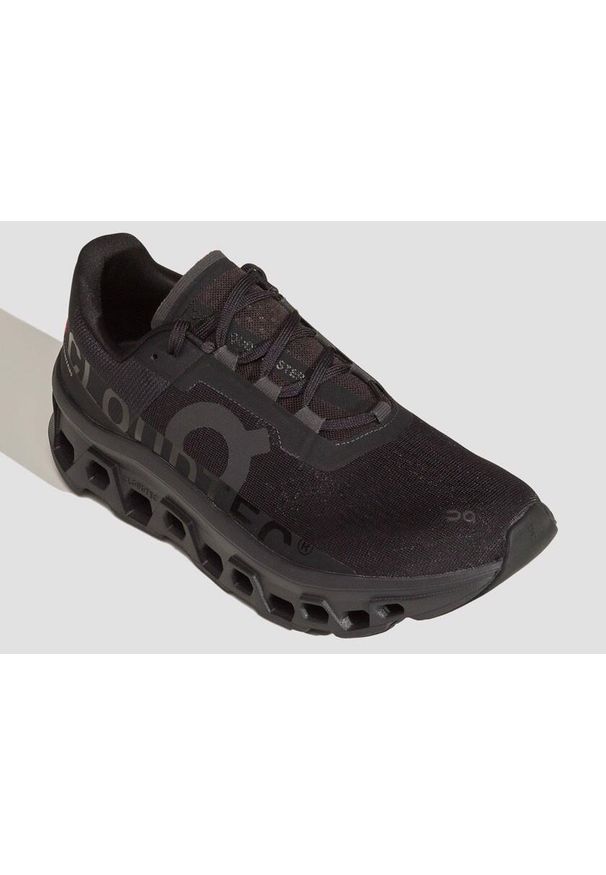 Buty do biegania męskie On Running Cloudmonster Czarne. Kolor: czarny, szary, wielokolorowy. Materiał: guma, syntetyk, materiał. Sport: bieganie