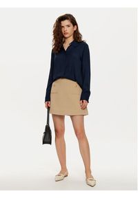 TOMMY HILFIGER - Tommy Hilfiger Spódnica mini WW0WW44994 Beżowy Regular Fit. Kolor: beżowy. Materiał: syntetyk #4