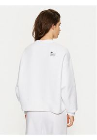 Lacoste Bluza SF5614 Biały Oversize. Kolor: biały. Materiał: bawełna #4