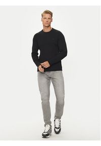 Calvin Klein Jeans Sweter J30J326265 Czarny Slim Fit. Kolor: czarny. Materiał: bawełna