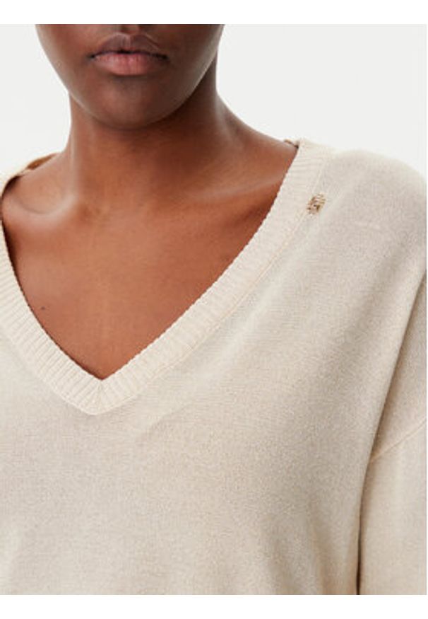 Gaudi Sweter 511BD53022 Beżowy Regular Fit. Kolor: beżowy. Materiał: syntetyk