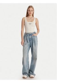 Guess Jeans Top W6RP20 KA0H1 Écru Slim Fit. Materiał: bawełna #3