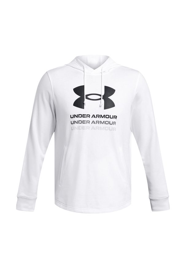 Bluza męska Under Armour Rival Terry Graphic Hood. Kolor: biały. Sport: fitness