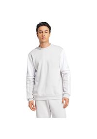 Adidas - Bluza męska adidas Squadra 25 Sweat Crew. Kolor: biały, wielokolorowy, szary