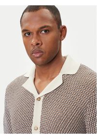 BOSS Kardigan C-Iconico 50543163 Beżowy Relaxed Fit. Kolor: beżowy. Materiał: bawełna #3