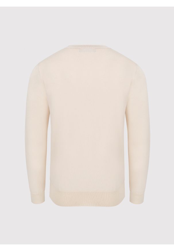 Pako Lorente - PAKO LORENTE – Beżowy sweter męski o-neck. Kolor: niebieski, beżowy. Materiał: poliamid, wiskoza. Wzór: gładki. Sezon: wiosna