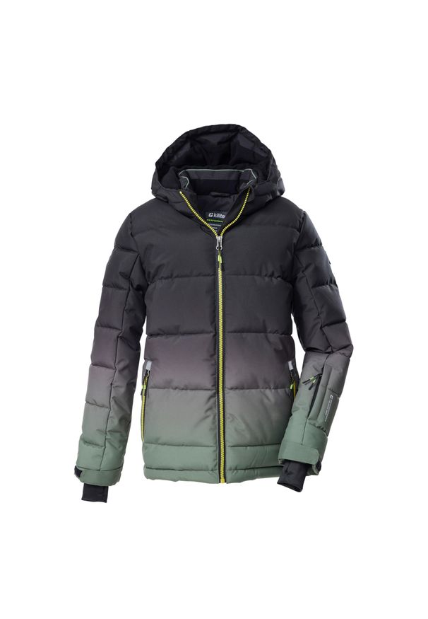 Dziecięca kurtka puchowa Killtec KSW 382 BYS. Kolor: wielokolorowy, czarny, zielony. Materiał: puch. Sezon: zima. Sport: narciarstwo