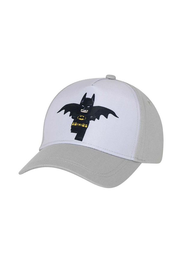 LEGO - Lego czapka bawełniana dziecięca kolor szary z aplikacją. Kolor: szary. Materiał: bawełna. Wzór: aplikacja