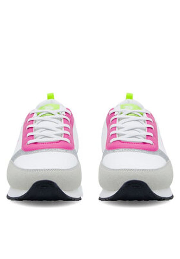 U.S. Polo Assn. Sneakersy NOBIK013 Białe złoto. Kolor: biały, wielokolorowy, złoty. Materiał: materiał