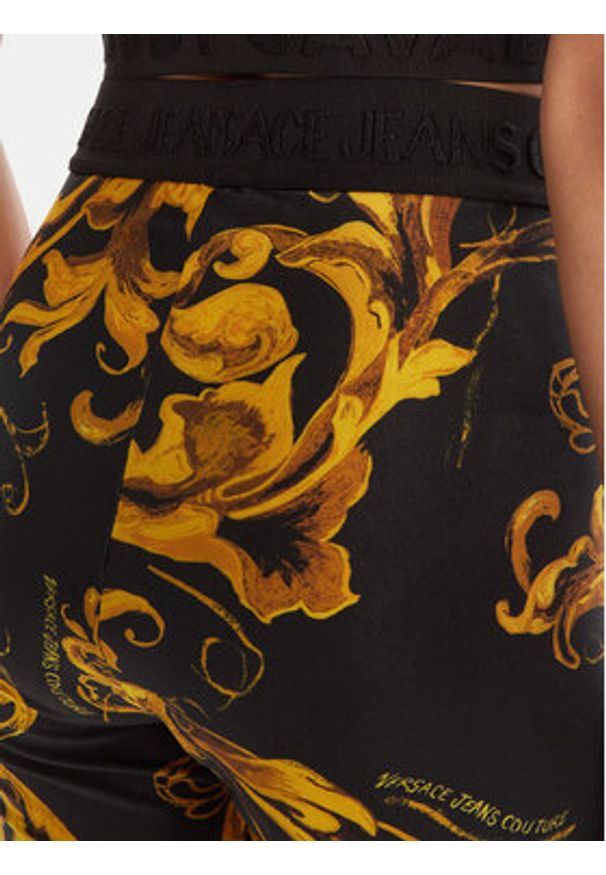 Versace Jeans Couture Legginsy 79HAC101 JS501 Czarny Slim Fit. Kolor: czarny. Materiał: syntetyk