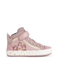 Geox buty dziecięce kolor różowy. Nosek buta: okrągły. Zapięcie: rzepy. Kolor: różowy. Materiał: guma
