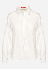 Born2be - Biała Koszula na Guziki z Podwijanymi Rękawami Astarial. Okazja: na spotkanie biznesowe. Kolor: biały. Długość rękawa: długi rękaw. Długość: długie. Styl: klasyczny, elegancki, biznesowy