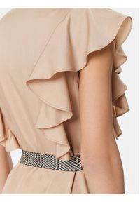 Gaudi Sukienka koszulowa 411BD15002 Beżowy Regular Fit. Kolor: beżowy. Materiał: lyocell. Typ sukienki: koszulowe