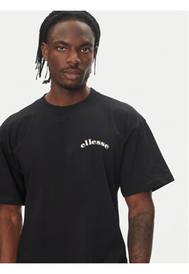 Ellesse T-Shirt Canoci SHZ21847 Czarny Loose Fit. Kolor: czarny. Materiał: bawełna
