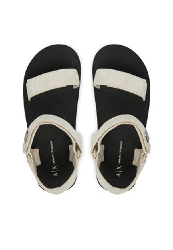 Armani Exchange Sandały XDP064 XV928 01819 Szary. Kolor: szary. Materiał: materiał