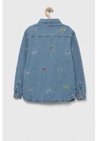 TOMMY HILFIGER - Tommy Hilfiger koszula jeansowa dziecięca kolor niebieski. Kolor: niebieski. Materiał: jeans #3