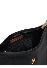 TOMMY HILFIGER - Tommy Hilfiger Torebka Popette Shoulder Bag AW0AW17937 Czarny. Kolor: czarny. Materiał: skórzane #3