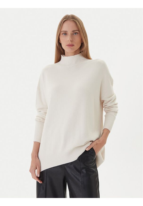 Kontatto Sweter 3M0822C Écru Relaxed Fit. Materiał: syntetyk