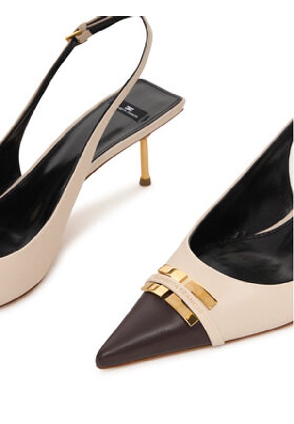 Elisabetta Franchi Czółenka SA57L61E2 Écru. Kolor: kremowy. Materiał: skóra