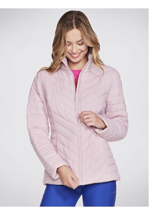 skechers - Skechers Kurtka anorak Goshield Everyday Jacket JA6 Różowy Regular Fit. Kolor: różowy. Materiał: syntetyk