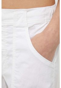 Hollister Co. spodnie damskie kolor biały proste high waist. Stan: podwyższony. Kolor: biały. Materiał: tkanina #3
