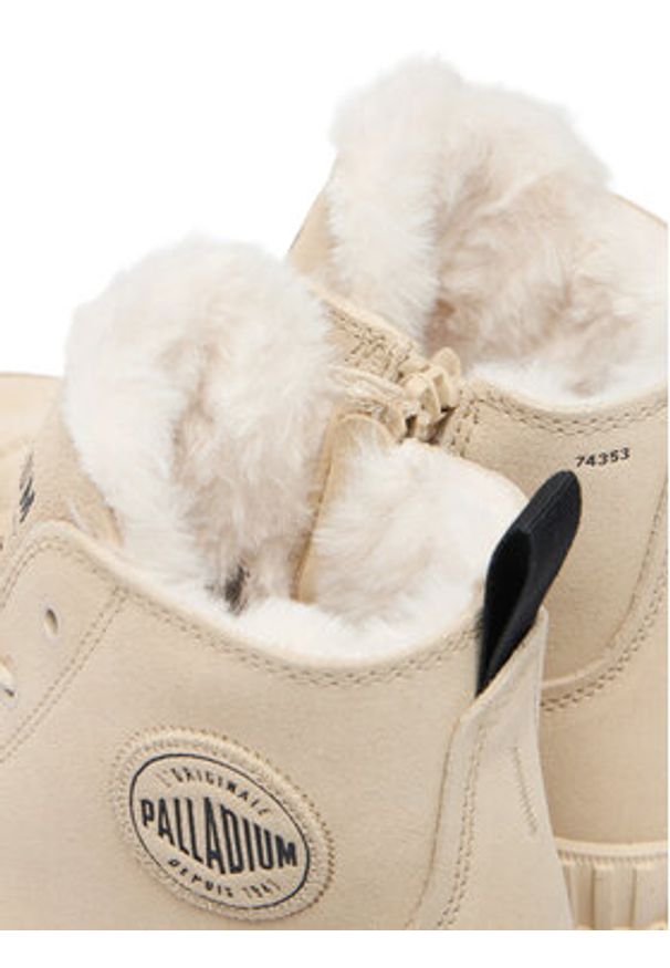 Palladium Trapery Pallashock Zip Warm 74353-210-M Beżowy. Kolor: beżowy. Materiał: zamsz, skóra