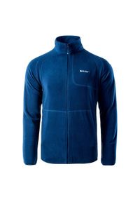 Hi-tec - Polar męski Camolin. Kolor: niebieski. Materiał: polar. Sezon: zima. Sport: turystyka piesza