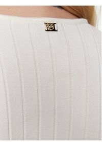 Pinko Sukienka dzianinowa 101172 A0V1 Écru Slim Fit. Materiał: wiskoza #5