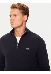 Lacoste Sweter AH3052 Granatowy Regular Fit. Kolor: niebieski. Materiał: wełna #4