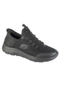 skechers - Buty sportowe Sneakersy chłopięce, Slip-Ins: Summits - High Range. Kolor: czarny. Sport: turystyka piesza