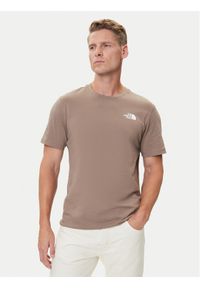 The North Face T-Shirt Redbox NF0A87NP Beżowy Regular Fit. Kolor: beżowy. Materiał: bawełna