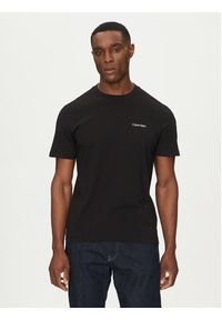 Calvin Klein T-Shirt Linear Box Logo K10K114152 Czarny Regular Fit. Kolor: czarny. Materiał: bawełna #5