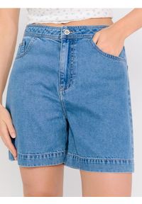 Sinsay - Bermudy jeansowe - niebieski. Kolor: niebieski. Materiał: jeans