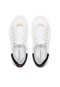 TwinSet - TWINSET Sneakersy 241TCT094 Biały. Kolor: biały. Materiał: skóra #5