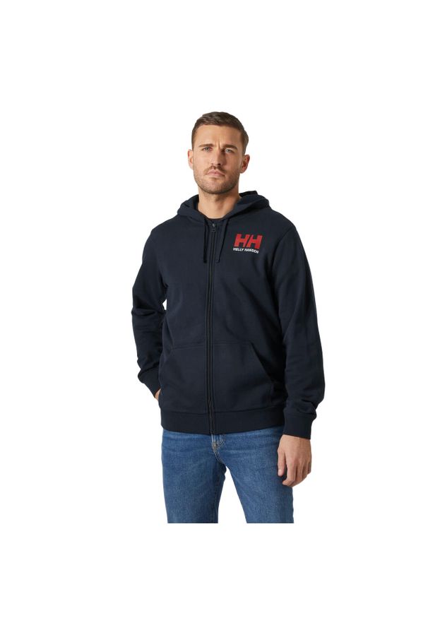 Bluza z kapturem z pełnym zamkiem błyskawicznym Helly Hansen Logo. Typ kołnierza: kaptur. Kolor: niebieski