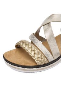 Rieker Sandały CEO-V3663-90 Złoty. Kolor: złoty. Materiał: skóra #7