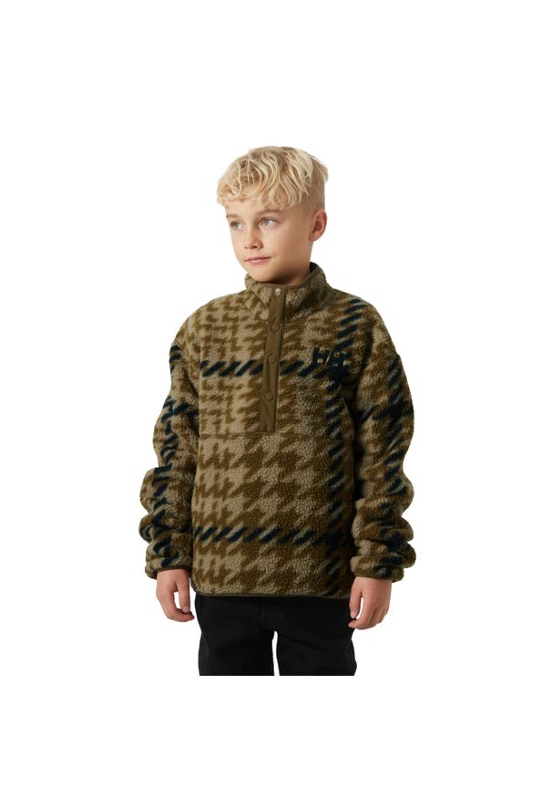 Dziecięca bluza dresowa Helly Hansen Frosty Pile. Kolor: brązowy. Materiał: dresówka
