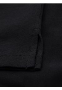 Ombre Clothing - Koszulka męska polo z dekoltem na zamek - czarna V6 - Rozmiar: M. Okazja: na co dzień. Typ kołnierza: polo. Kolor: czarny. Materiał: bawełna, elastan, dzianina. Styl: sportowy, casual, elegancki #8