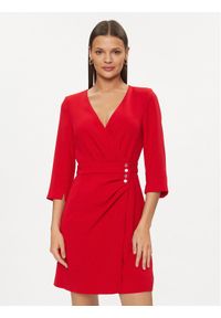 Morgan Sukienka koktajlowa 241-RUBI Czerwony Regular Fit. Kolor: czerwony. Materiał: syntetyk. Styl: wizytowy