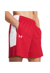 Krótka Under Armour Baseline Zone 7". Kolor: czerwony, biały, wielokolorowy. Materiał: materiał. Długość: krótkie. Sport: koszykówka #1