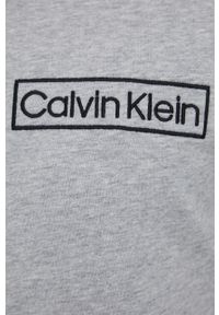 Calvin Klein Underwear bluza męska kolor szary z kapturem z aplikacją. Typ kołnierza: kaptur. Kolor: szary. Materiał: poliester. Wzór: aplikacja