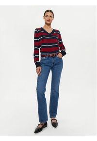 Tommy Jeans Sweter DW0DW18652 Granatowy Relaxed Fit. Kolor: niebieski. Materiał: bawełna