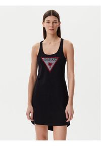 Guess Sukienka letnia E5GP01 I3Z14 Czarny Regular Fit. Kolor: czarny. Materiał: bawełna. Sezon: lato