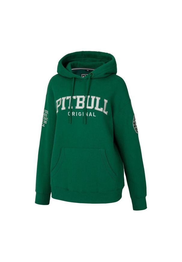 PITBULL - Bluza damska Pitbull z kapturem oversize Tyrian. Typ kołnierza: kaptur. Kolor: zielony