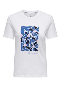 only - ONLY T-Shirt Kita 15367568 Biały Regular Fit. Kolor: biały. Materiał: bawełna #3